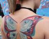 Butterfly tattoos on back colors