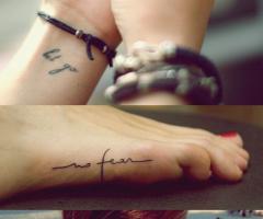 Tatuagens com palavras ou frases