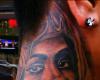 Tatuaje del rostro de Dominique Gallego