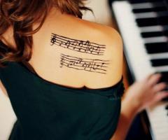 Partituras piano tattoo