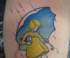 Morton Salt girl tattoo