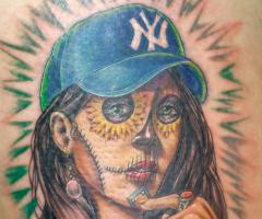 New York Yankees Fan tattoo