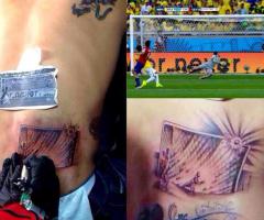 Pinilla tatuaje Mundial 2014