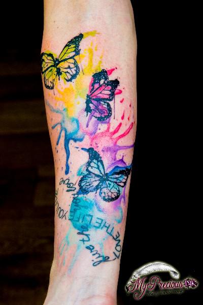 Watercolor Butterfly Tattoo