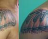 Tatuaje teclas de piano y clave de sol