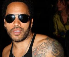 Lenny Kravitz Japanese-style dragon tattoo