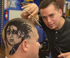 Edward Scissorhands head tattoo