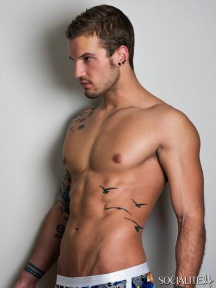 Male Model with tattoo Parker Hurley