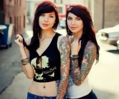 Friends with tattoos