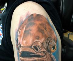 Tatuaje del General Ackbar de Star Wars