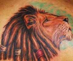 Tatuaje de Leon Rastafari