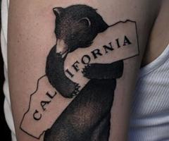California bear tattoo