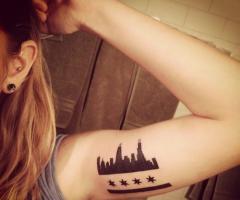 Chicago Flag tattoo