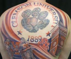 Clemson University South Carolina tattoo