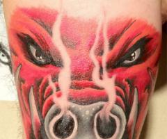 Arkansas Razorbacks football tattoo