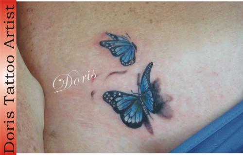 3D Butterfly tattoo