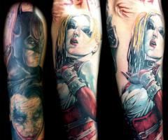 Batman and villains tattoo