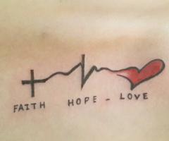 Faith hope and love tattoo