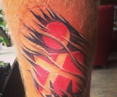 Denmark flag tattoo