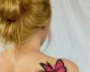Mariposa en el hombro con diseño en 3d