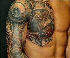 Stunning metal body tattoo