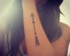 Ideas con tatuajes de flechas para mujeres