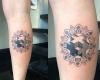 Mandala dotwork tattoo