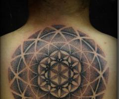 Images mandala tattoo on back