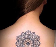 mandala tattoo on back