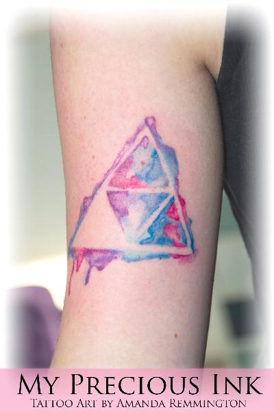 Watercolor Triangle Tattoo