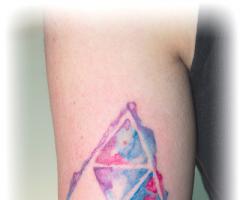 Watercolor Triangle Tattoo