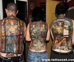 Cool religious tattoo full back