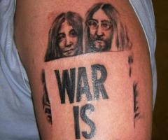 Johon Lennon and Yoko Ono tattoo