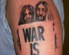 Johon Lennon and Yoko Ono tattoo