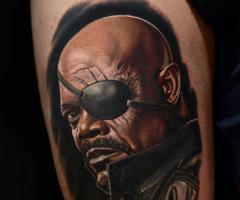 Nick Fury tattoo