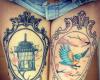 Free Bird tattoo on leg