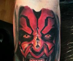 Angry Darth Maul tattoo