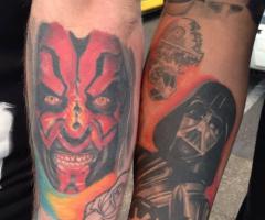 Darth Maul and Darth Vader tattoo