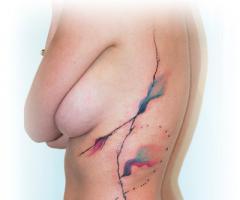 Watercolor Abstract Freehand Tattoo