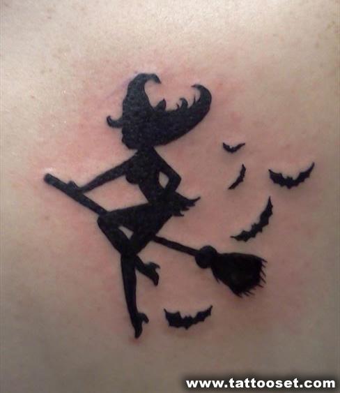 witch tattoo design