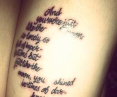 Moon quote tattoo