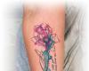 Watercolor Flower Moth Tattoo