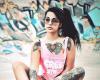 Sunglasses girl tattoo