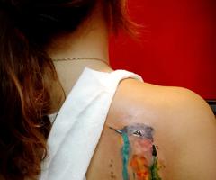 Tatuaje de colibri para mujeres