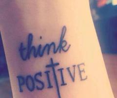 Think positive tattoo