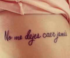No me dejes caer jamás tatuaje