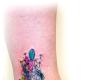 Watercolor Abstract dandelion Flowers Tattoo