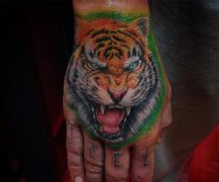 tiger colour tattoo