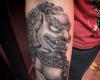 Chinese guardian lions Foo Dog tattoo