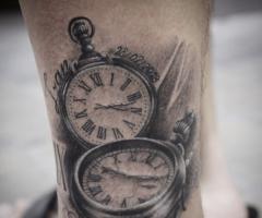 Poket watch tattoo